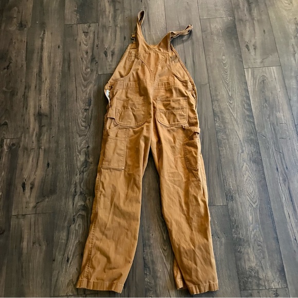 Carhartt Tan Overalls Bibs Double Knee Womens Small Short - Picture 4 of 7